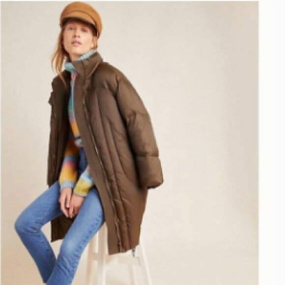 ANTHROPOLOGIE | Pascua Puffer Coat Oversized Quilted Down Coat - Picture 13 of 15